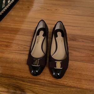 Salvatore Ferragamo Vara Quilted Bow Ballet Pumps